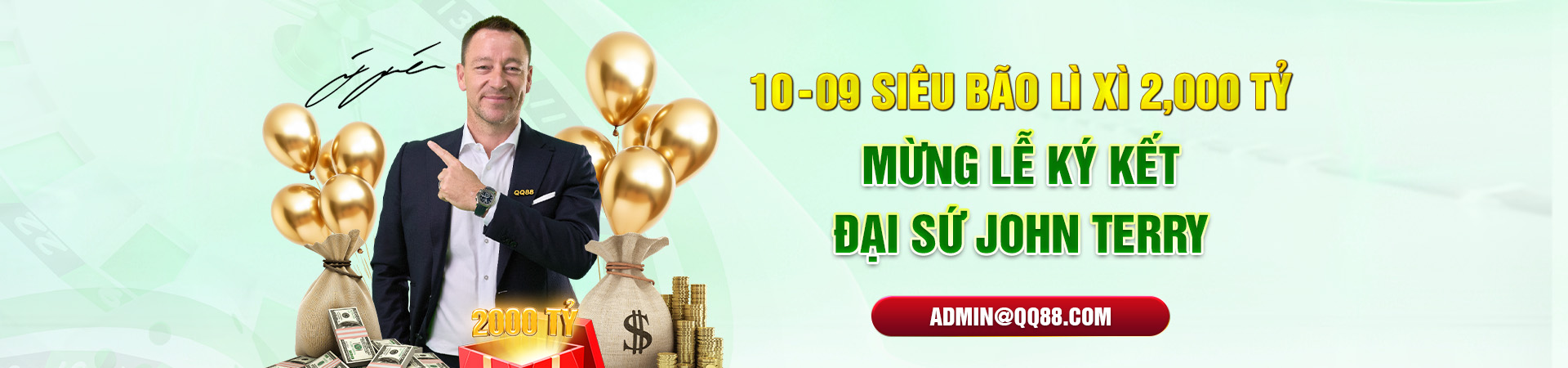 Banner mừng lễ ký kết đại sứ john terry